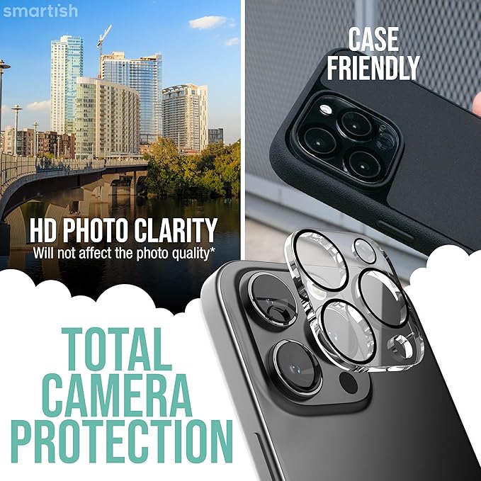 Smartish® iPhone 16 Pro Screen Protector + Camera Lens Covers - Image 5