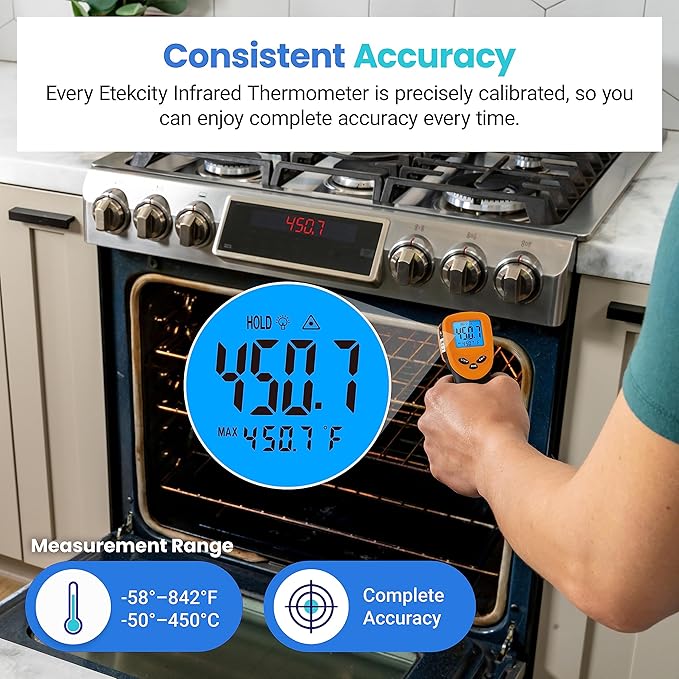 Etekcity Infrared Temperature Thermometer Gun, Laser Food Temp Gun - Image 9