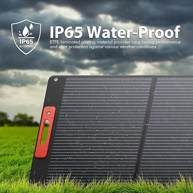120W Portable Solar Panels for Power Station, Solar Angle Guide, - Image 6