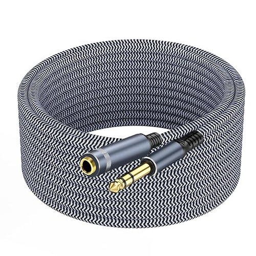 1/4 inch Extension Cable 15ft, 1/4" inch Male to Female Stereo Guitar Extension by GOSYSONG