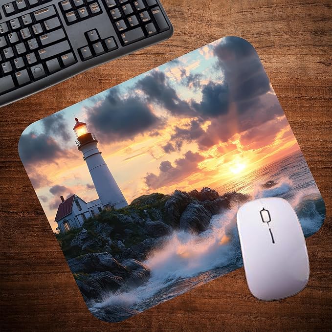 Coastal Shoreline Waves Sandy Beach Theme Mouse Pad Mat Mousepad - Image 4