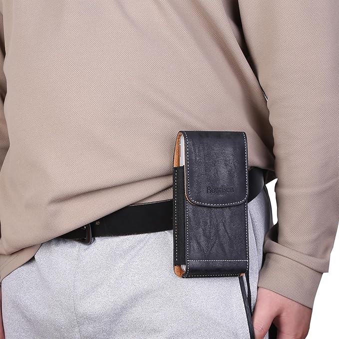 Phone Holster Pouch Case Belt Clip Loops Card Slot - Image 6