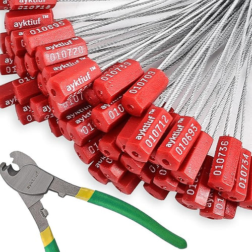 120 Pieces Security Cable Seals, Metal Number security tags by Unknown