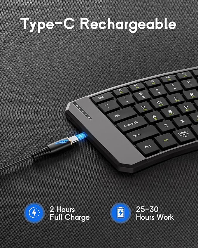 MoKo Ergonomic Foldable Keyboard, Split Portable Folding Bluetooth Keyboard - Image 5