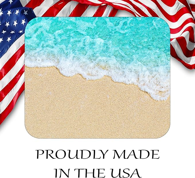 Coastal Shoreline Waves Sandy Beach Theme Mouse Pad Mat Mousepad - Image 5