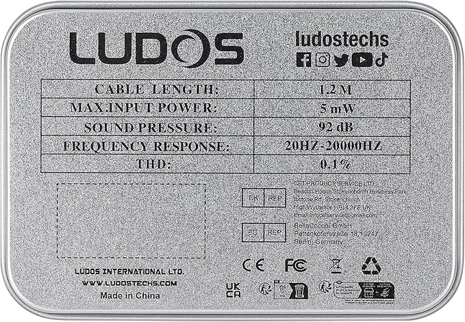LUDOS Ultra Wired Earbuds in-Ear Headphones, 5 Years Warranty, Earphones - Image 10