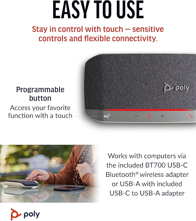 Poly Sync 20+ Personal Portable Bluetooth Speakerphone - Image 5
