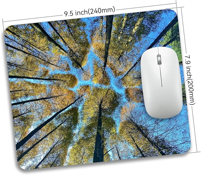 The Trees Under Blue Sky Mouse Pad Mat Rectangle Non-Slip Rubber Mousepad - Image 4