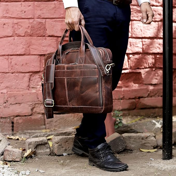 VC VINTAGE COUTURE Leather briefcase bag - Image 8