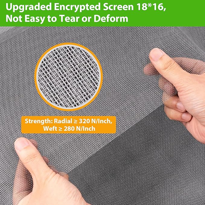 Replacement Window Screens, 48X118 Inch Durable Window Screen Mesh - Image 4