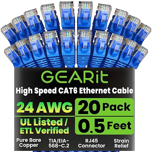GearIT Cat 6 Ethernet Cable Pack by GEARit