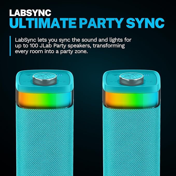 JLab JBuds Party Portable Bluetooth Speaker, 2 Full-Range Drivers + 2 Passive - Image 4