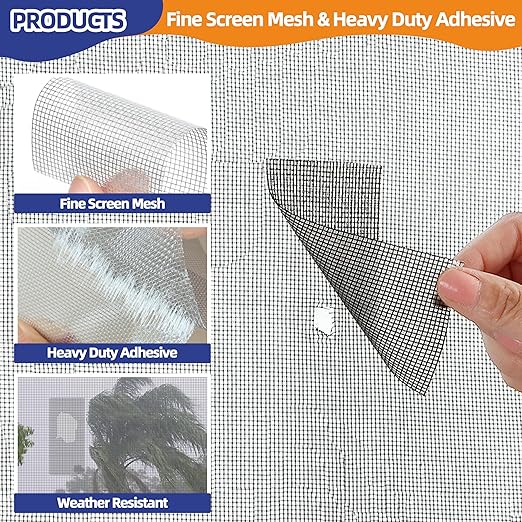 KING MOUNTAIN Black Window Screen Repair Tape, 3inX35FT Heavy Duty Screen - Image 4