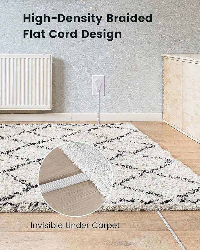 SURAIELEC 6FT Flat Extension Cord - Image 6