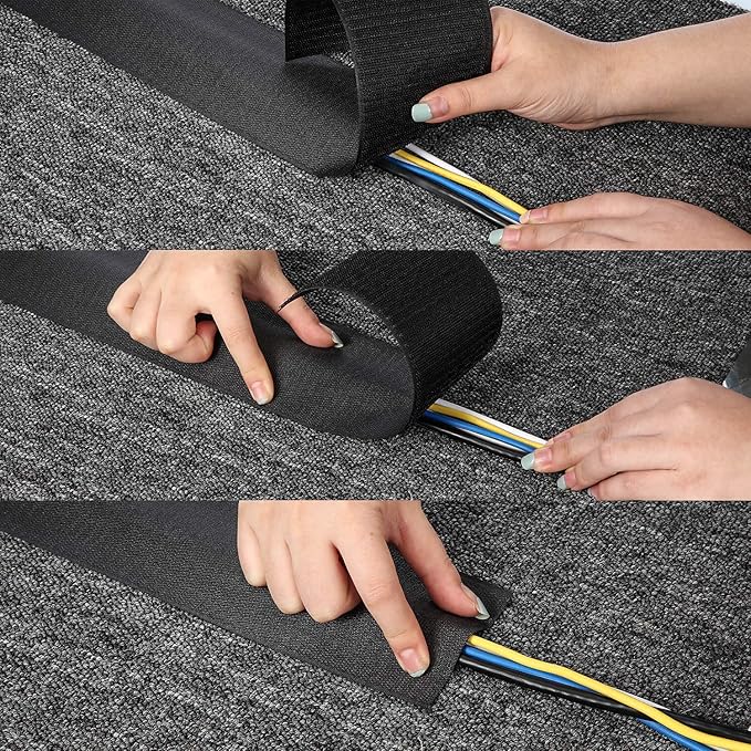 Cable Floor Strip Cord Cover Grip Floor Cable Protector Carpet Cable Management - Image 2