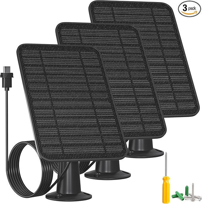 5W Solar Panel for Blink Camera Outdoor, Solar Panel Charger by WININMETA