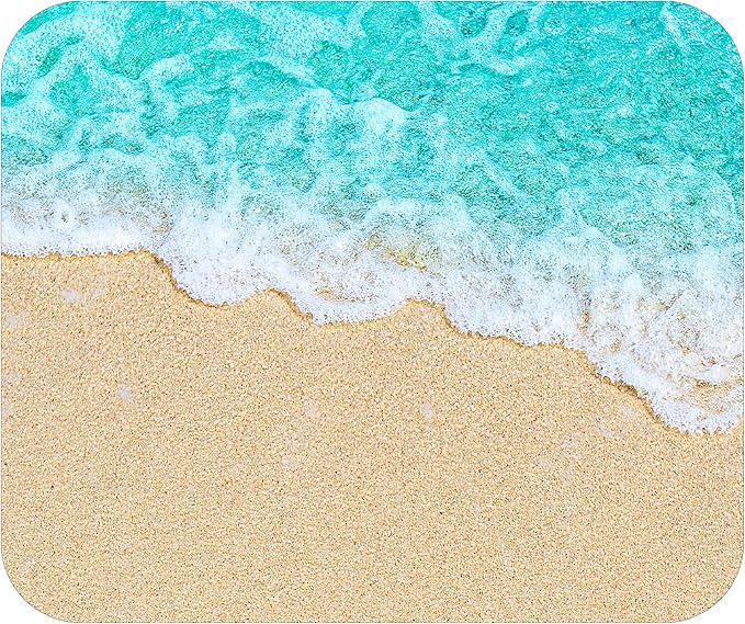Coastal Shoreline Waves Sandy Beach Theme Mouse Pad Mat Mousepad by Unknown