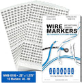 Premium Wire Marker Book for Cable Management, Vinyl-Coated, High-Tack Adhesive by Unknown