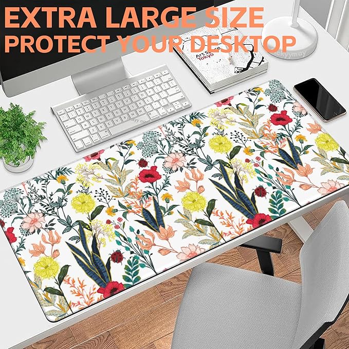 Mouse Pad Large Summer Flower Non-Slip Gaming Desk Mat - Image 6