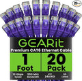 GearIT Cat 6 Ethernet Cable Cat6 Network Patch, Snagless Cord, Internet by GEARit