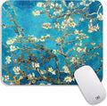 Square Mouse Pad Apricot Flower, Personalized Premium-Textured Custom Mouse Mat by Armanza