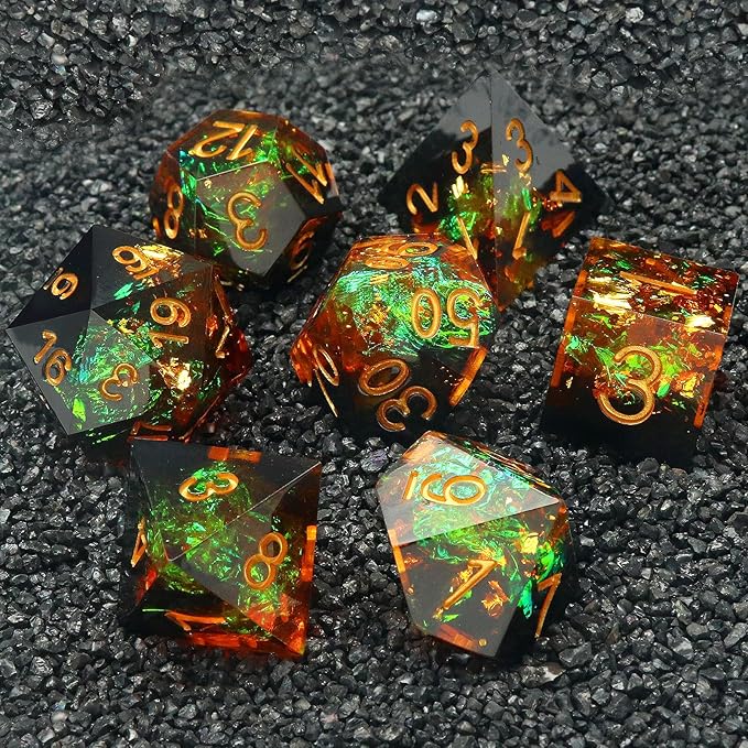 Haxtec Galaxy DND Dice Set Sharp Edge Dice - Image 6