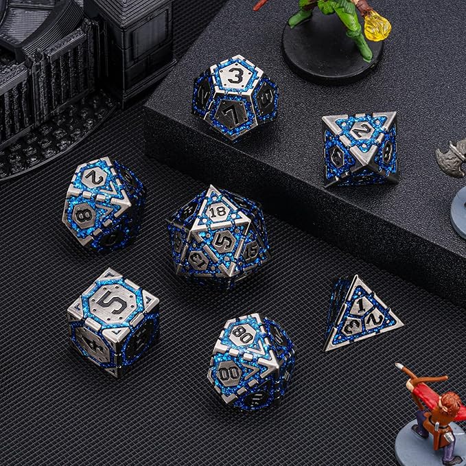 DND Metal Dice Set, Polyhedral Dice Set - Image 5