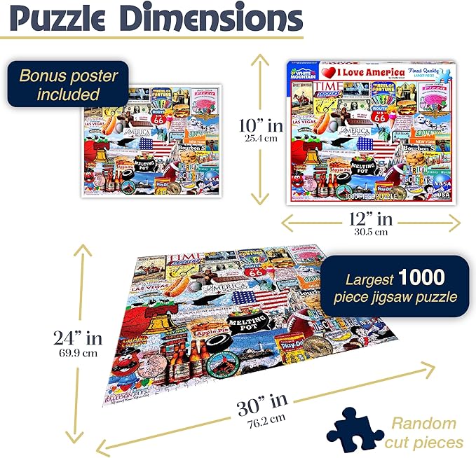 White Mountain Puzzles I Love America - Image 2