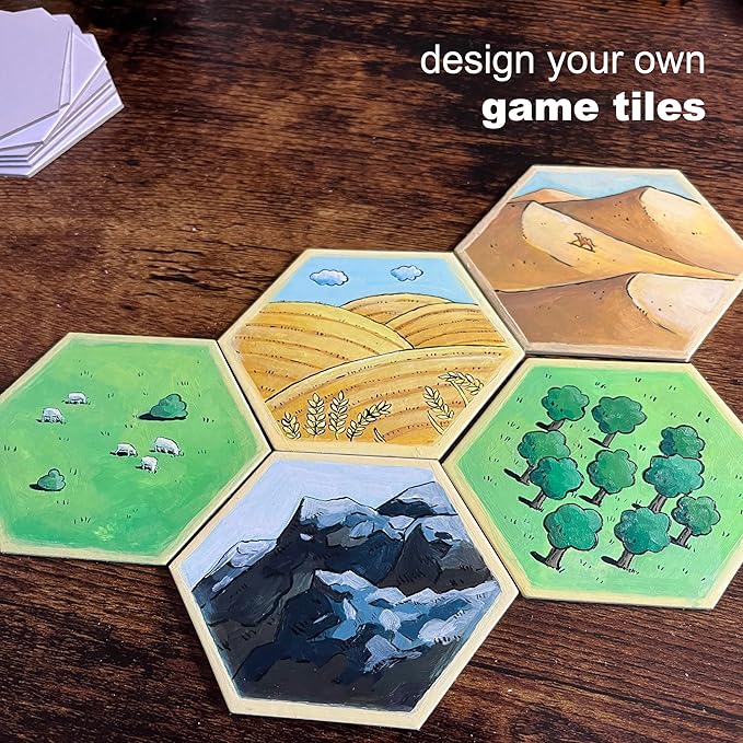 Apostrophe Games Hexagon Board Game Tiles – 20Pcs Large Game Board Pieces – - Image 4