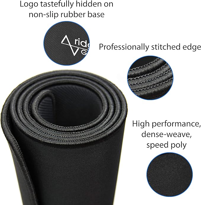 Gaming Mouse Pad Massive 46 inch | 46x17.3x0.20 Extra Thick | Black | Stitched - Image 2