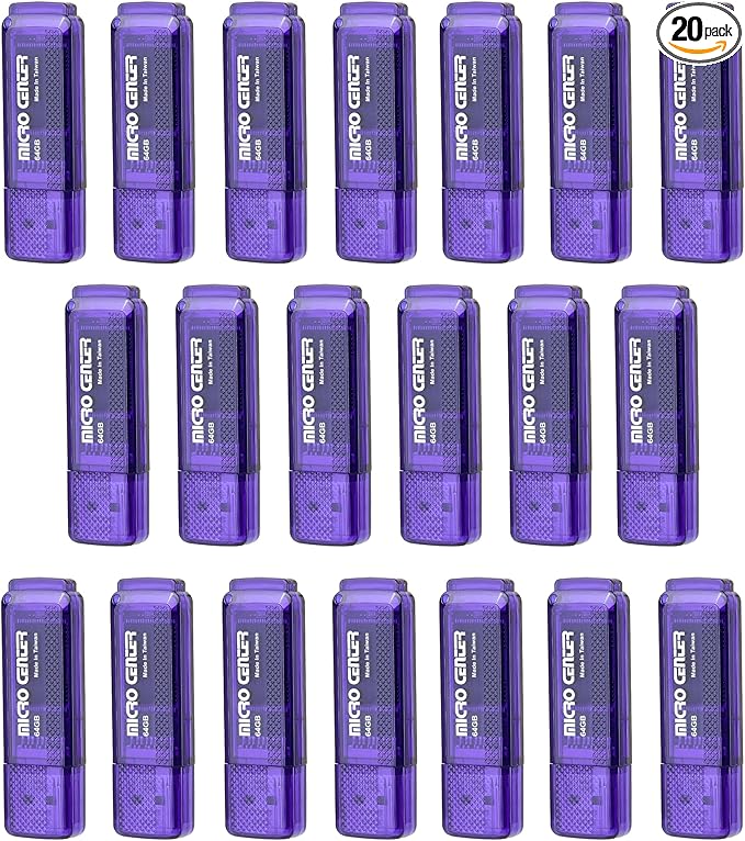 INLAND Micro Center Super Speed 20 Pack 64GB USB 3.0 Flash Drive Memory Stick by INLAND