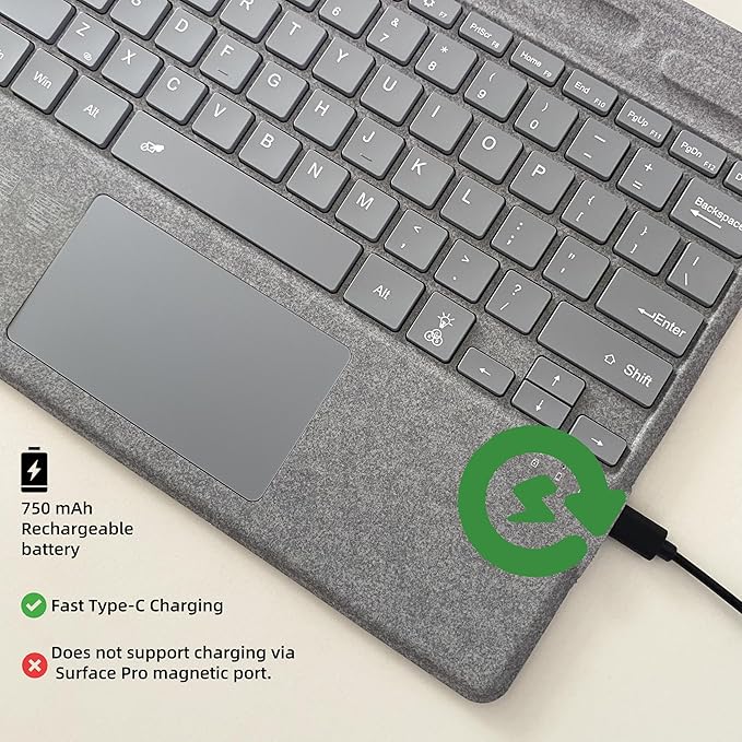 Keyboard for Microsoft Surface Pro Copilot+ / Pro 11 / Pro 10 / Pro 9 / Pro 8 / - Image 5