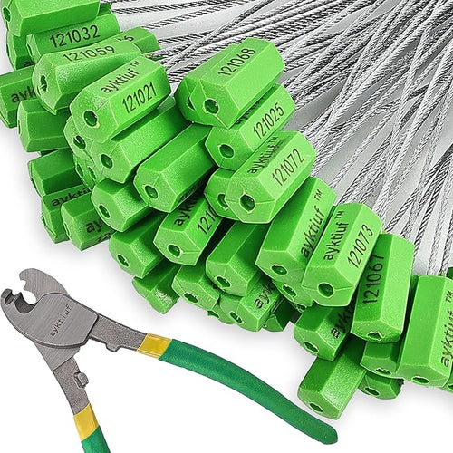 120 Pieces Security Cable Seals, Metal Number security tags by Unknown