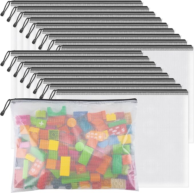 Umriox Zipper Mesh Document Pouch, 16.9x12.4 in, Waterproof Travel Pouch by UMRIOX