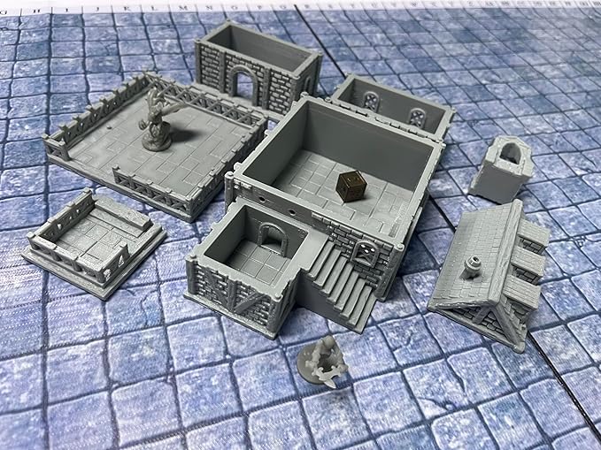Medieval Miniature Building Terrain Set Compatible - Image 8