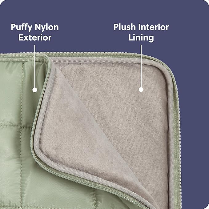 U Brands Nylon Puffer Zipping Medium Laptop Sleeve, 9.75" x 13", Computer - Image 3
