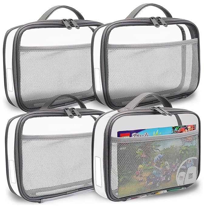 holay 4 Packs PVC Zippered Blocks Set, Board game Storage Organizer Case by OrganizeYourLifeWithholay