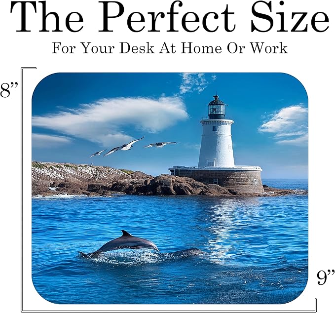 Coastal Shoreline Waves Sandy Beach Theme Mouse Pad Mat Mousepad - Image 3
