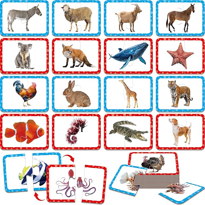 48 Animal Matching Puzzles by SpriteGru