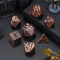 Metallic Glitter Stripes D&D, DND Metal Dice by Maywin