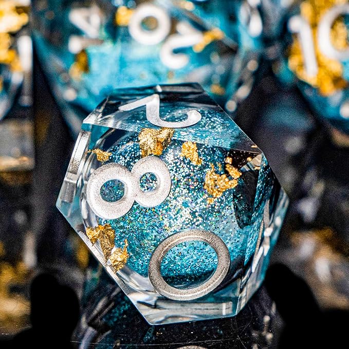DND Dice Blue Liquid Core Dice Set - Image 5