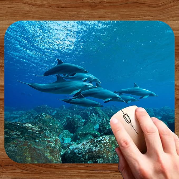 Coastal Shoreline Waves Sandy Beach Theme Mouse Pad Mat Mousepad - Image 2
