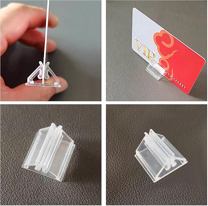 120 PCS Plastic Game Card Stands Colorful Blank Board Markers Holder - Image 6