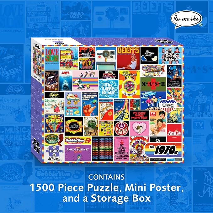 Re-marks 1970s Pop Culture Puzzle, 1500 Pieces - Image 2