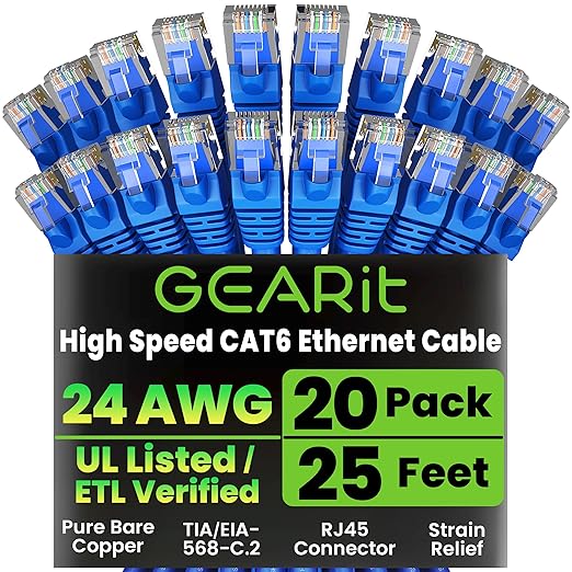 GEARit Cat 6 Ethernet Cable Pack by GEARit