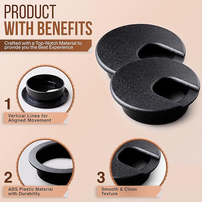 MAHDPRO Desk Grommet 2 Inch Pack of 10 - Image 3