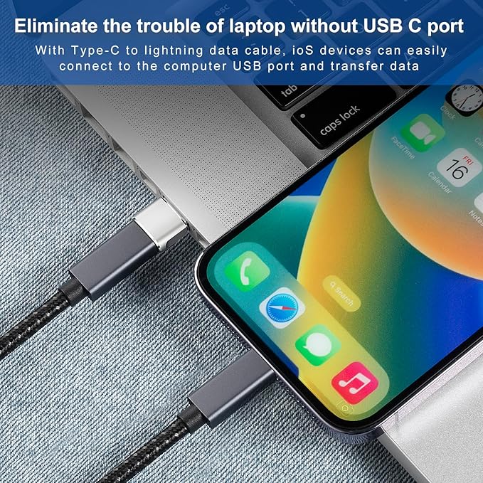 USB to USB C Adapter 4 packs for iPhone Fast Charging, Transfer and Type C OTG - Image 4