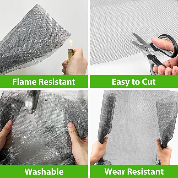 Replacement Window Screens, 48X118 Inch Durable Window Screen Mesh - Image 5