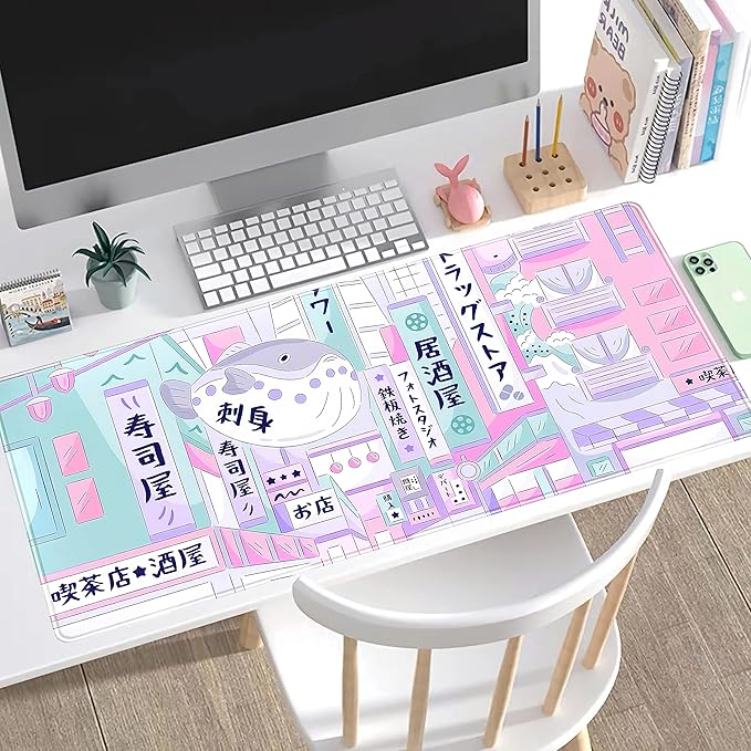 Pastel Tokyo Street Cute Desk Mat - Image 3