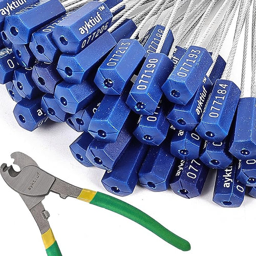 120 Pieces Security Cable Seals, Metal Number Security Tags by Unknown